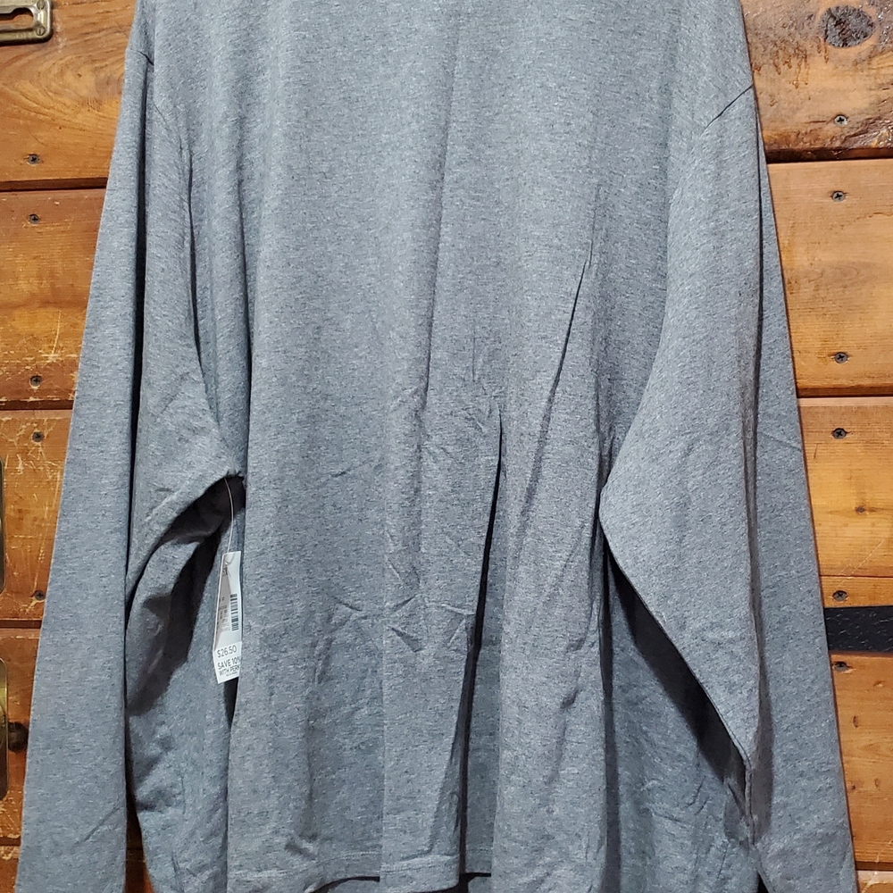 Woman's Plus Size Gray Turtle Neck Long Sleeve Shirt - Picture 7 of 10
